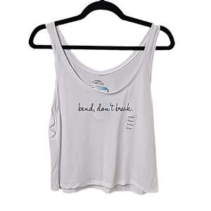 Bend Crop Tank Top Bend Dont Break Graphic Womens Size S NWT